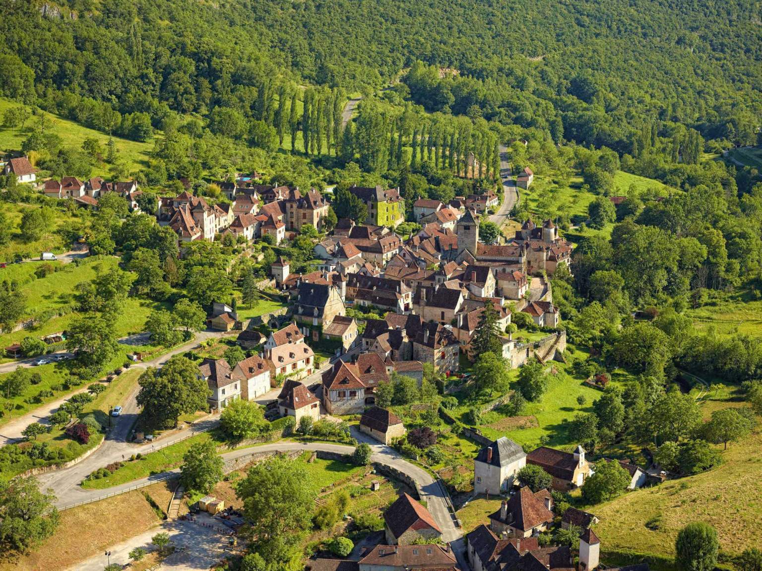 Situation de l'Hôtel du Château à Rocamadour